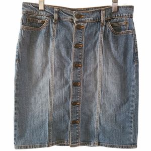 Daisy FuentesJean Skirt Blue Denim Stretch